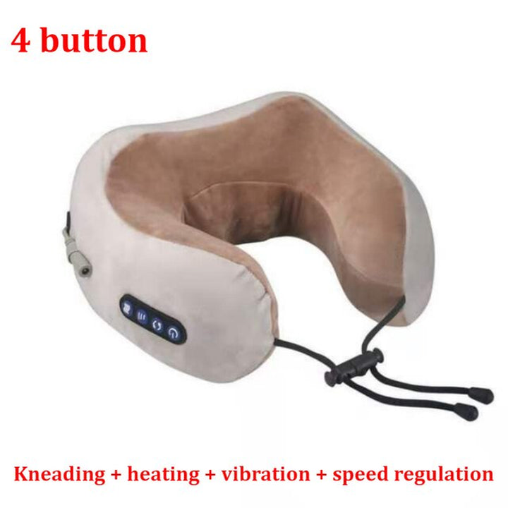 U Shaped Massage Pillow Vibration Electric Cervical Massager Neck Massager Electric Neck Shoulder Protector Relaxing Massage